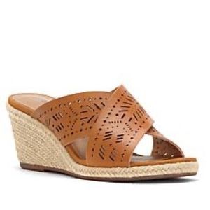 Lucky Brand Keela Wedge Sandal Light Brown/Tan